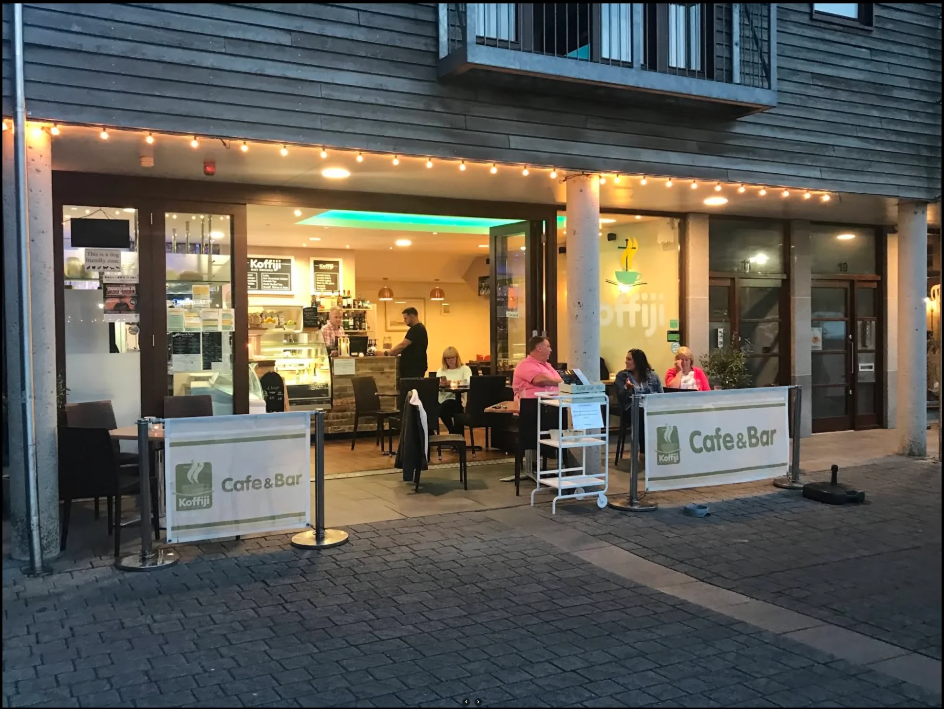 Koffiji Cafe and Bar at Port Pendennis in Falmouth